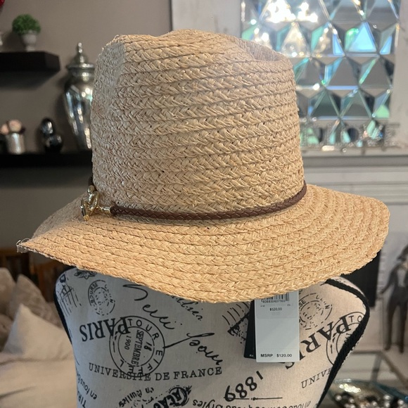 🆕 Lauren Ralph Lauren Raffia Rope Fedora Hat - Picture 6 of 17